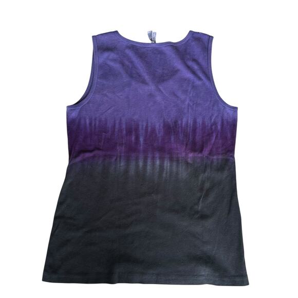 Women's Tank Top Size Large Purple Black Brand New Tie Dye - Picture 6 of 7